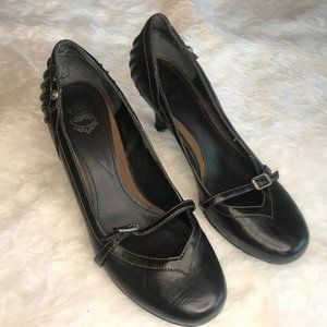 Espirit Faux Leather Heels - Black